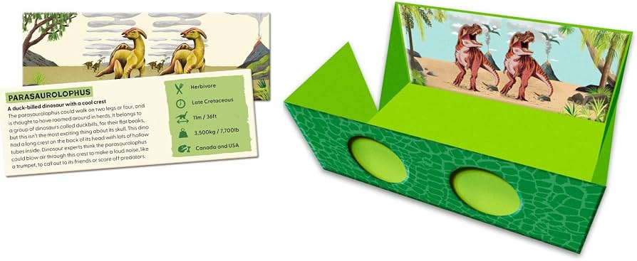 Enter the World of Dinosaurs: Immersive 3D Viewer Book