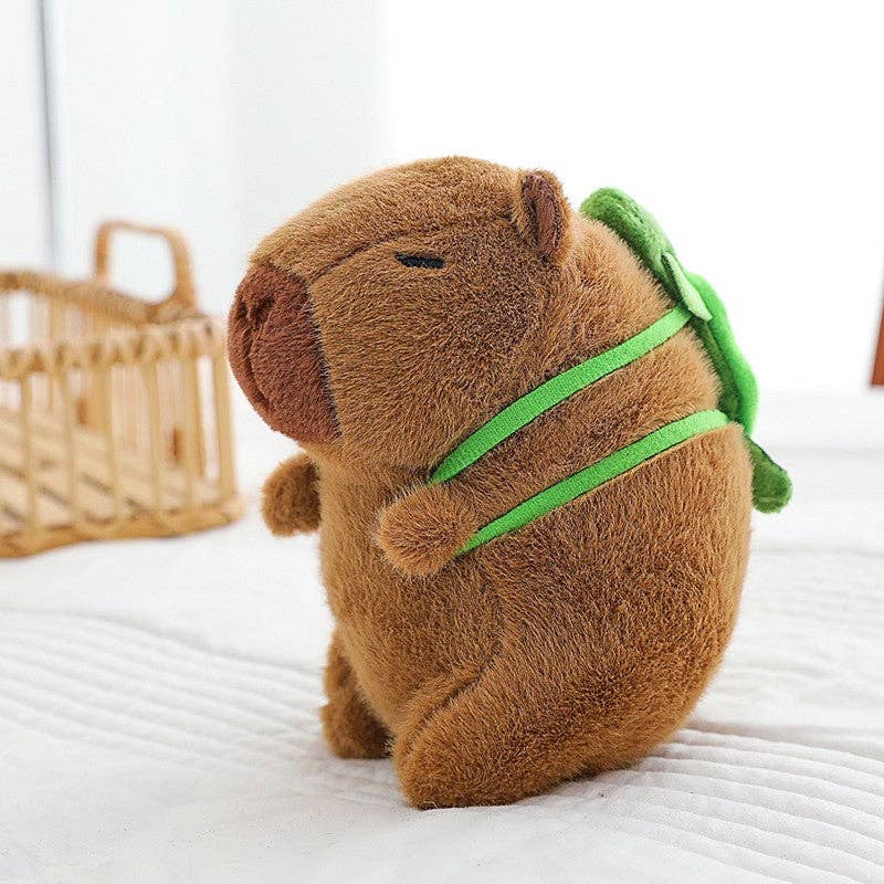 Capy with Frog backpack plush
