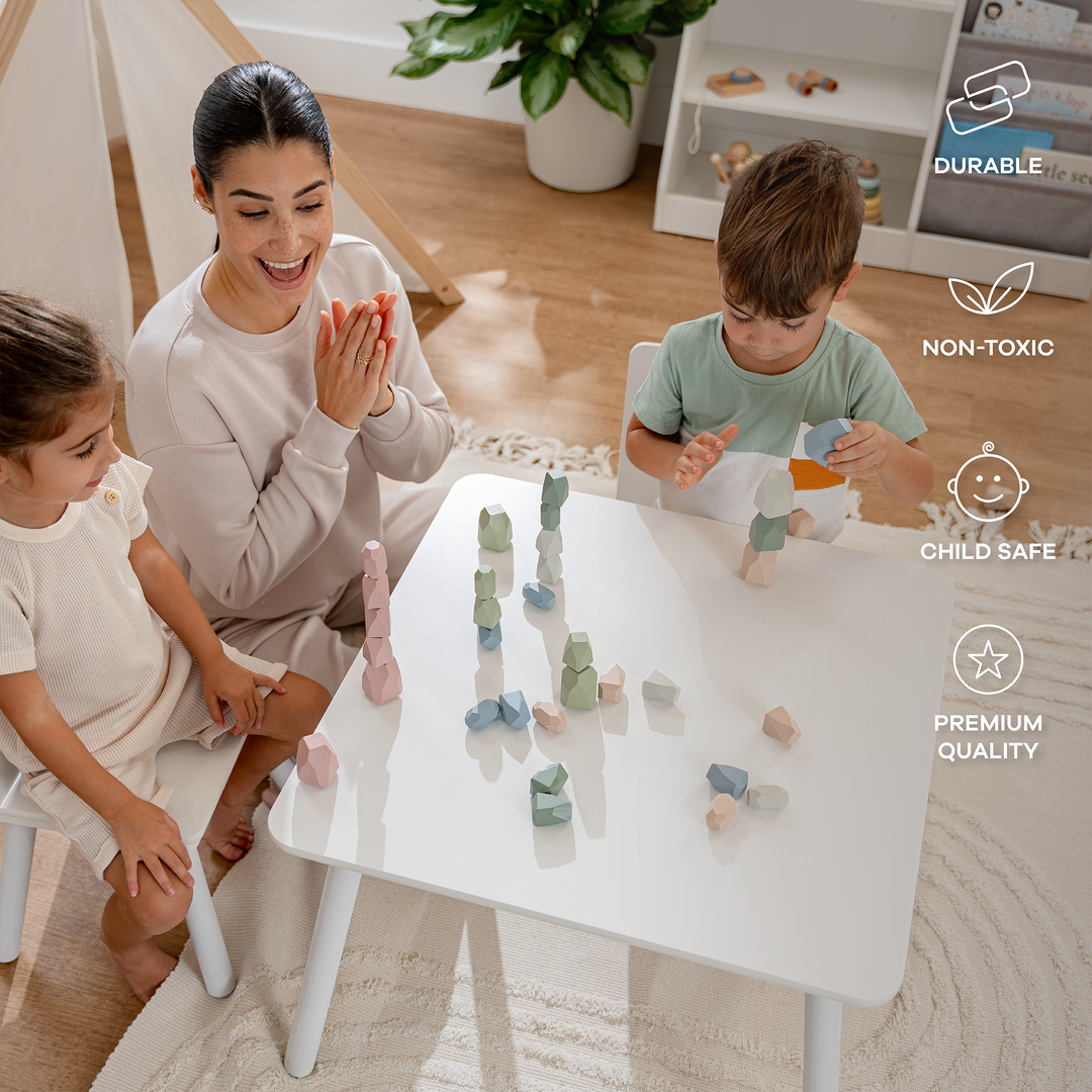 Stacking Rocks wooden blocks