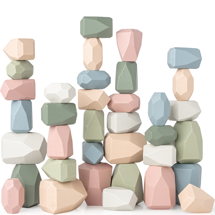 Stacking Rocks wooden blocks