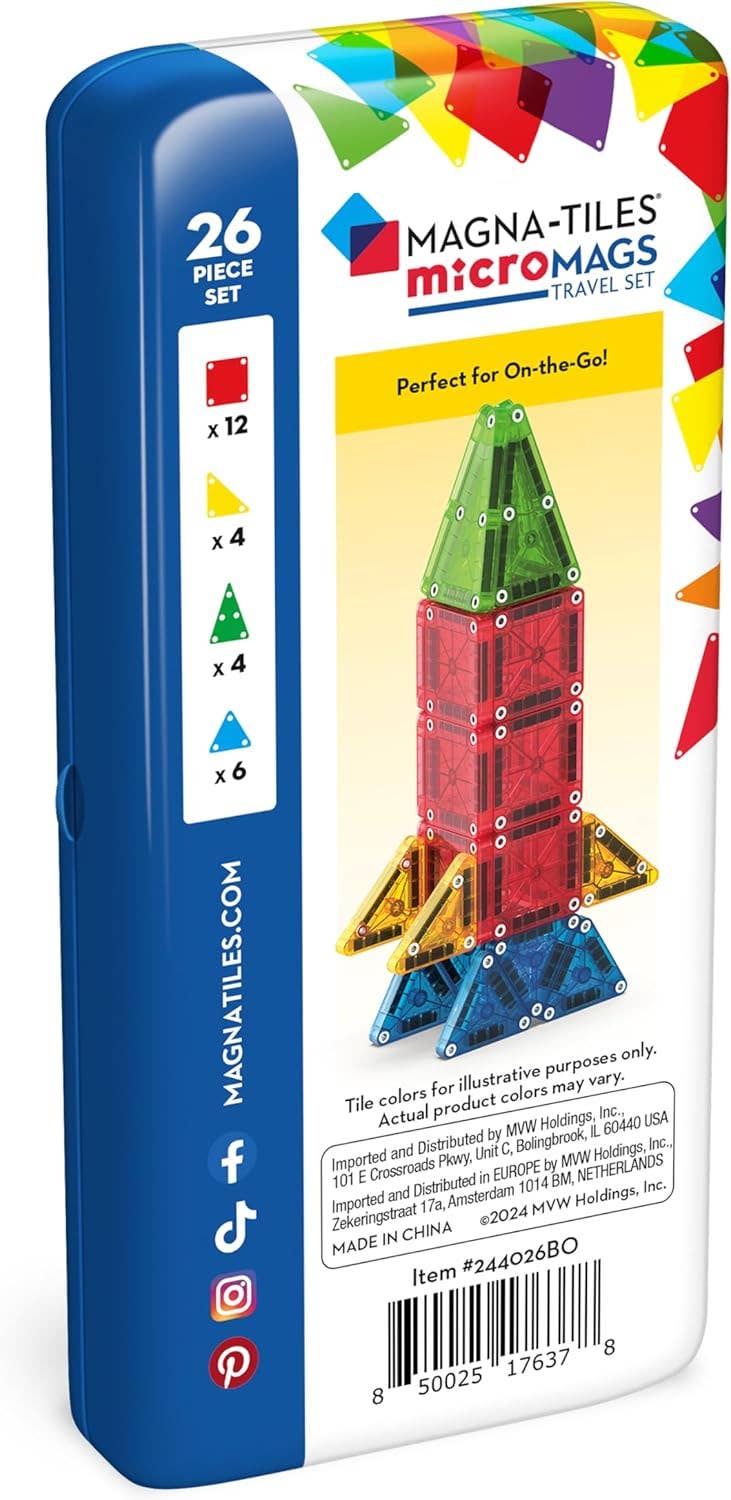 Travel Magna-Tiles MicroMAGS 26-Piece Set