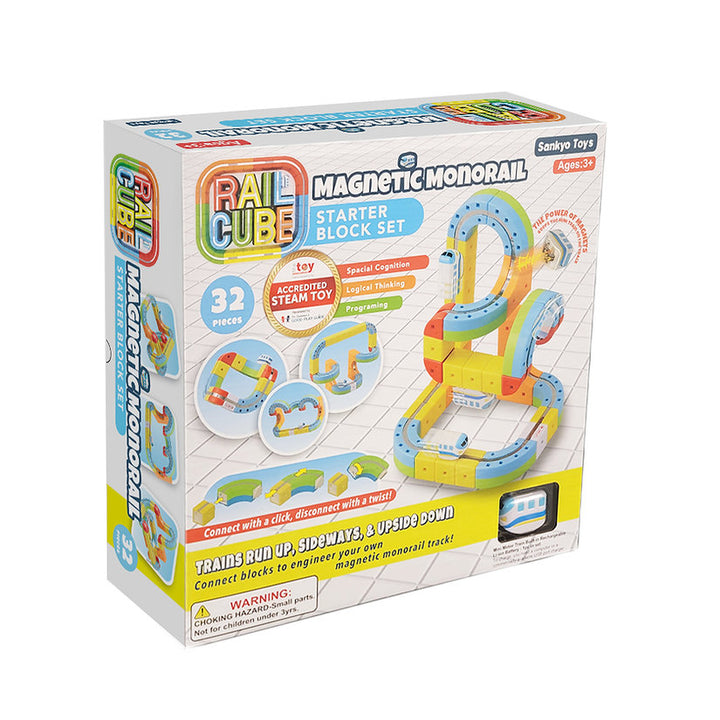 Rail Cube: Magnetic Monorail Starter Set