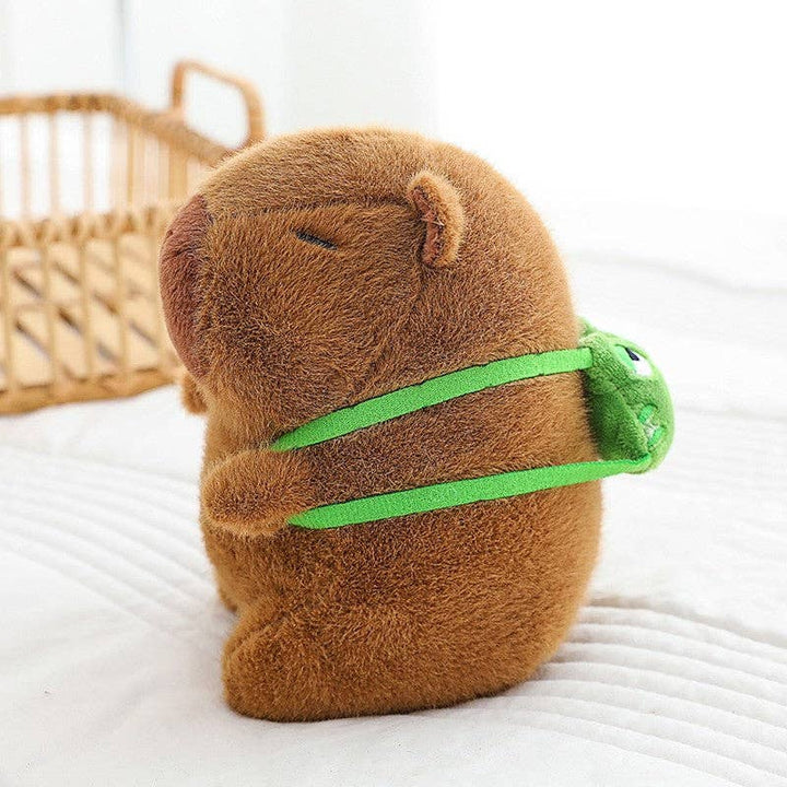 Capy with Frog backpack plush